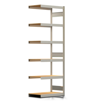 Fachbodenregal mit Tiefenriegel - 350 kg - 2.500 x 875 x 500 mm (HxBxT) - Anbauregal - verzinkt - 6 Holzböden - Lagerregal - Steckregal BERT Fachbodenregal mit Tiefenriegel - 350 kg - 2.500 x 875 x 500 mm (HxBxT) - Anbauregal - verzinkt - 6 Holzböden - Lagerregal - Steckregal BERT