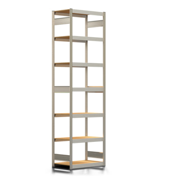 Fachbodenregal mit Tiefenriegel - 350 kg - 3.000 x 875 x 500 mm (HxBxT) - Grundregal - verzinkt - 7 Holzböden - Lagerregal - Steckregal BERT Fachbodenregal mit Tiefenriegel - 350 kg - 3.000 x 875 x 500 mm (HxBxT) - Grundregal - verzinkt - 7 Holzböden - Lagerregal - Steckregal BERT