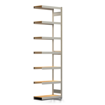 Fachbodenregal mit Tiefenriegel - 350 kg - 3.000 x 875 x 400 mm (HxBxT) - Anbauregal - verzinkt - 7 Holzböden - Lagerregal - Steckregal BERT Fachbodenregal mit Tiefenriegel - 350 kg - 3.000 x 875 x 400 mm (HxBxT) - Anbauregal - verzinkt - 7 Holzböden - Lagerregal - Steckregal BERT