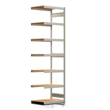 Fachbodenregal mit Tiefenriegel - 350 kg - 3.000 x 875 x 600 mm (HxBxT) - Anbauregal - verzinkt - 7 Holzböden - Lagerregal - Steckregal BERT Fachbodenregal mit Tiefenriegel - 350 kg - 3.000 x 875 x 600 mm (HxBxT) - Anbauregal - verzinkt - 7 Holzböden - Lagerregal - Steckregal BERT
