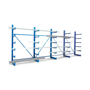 Einseitiges Kragarmregal - 200 kg - 2.000 x 1.250 x 600 mm - einseitig 