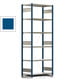 Fachbodenregal mit Tiefenriegel - 150 kg - 2.500 x 1.005 x 500 mm (HxBxT) - Grundregal - Rahmen enzianblau - Böden verzinkt, Steckregal BERT