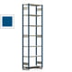 Fachbodenregal mit Tiefenriegel - 150 kg - 3.000 x 875 x 400 mm (HxBxT) - Grundregal - Rahmen enzianblau - Böden verzinkt, BERT