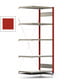 Fachbodenregal mit Tiefenriegel - 250 kg - 2.000 x 875 x 600 mm (HxBxT) - Anbauregal - Rahmen feuerrot - Böden verzinkt - Steckregal Fachbodenregal mit Tiefenriegel - 250 kg - 2.000 x 875 x 600 mm (HxBxT) - Anbauregal - Rahmen feuerrot - Böden verzinkt - Steckregal