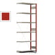 Fachbodenregal mit Tiefenriegel - 250 kg - 2.500 x 1.005 x 400 mm (HxBxT) - Anbauregal - Rahmen feuerrot - Böden verzinkt - Steckregal Fachbodenregal mit Tiefenriegel - 250 kg - 2.500 x 1.005 x 400 mm (HxBxT) - Anbauregal - Rahmen feuerrot - Böden verzinkt - Steckregal