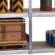 Fachbodenregal mit Tiefenriegel - 250 kg - 3.000 x 875 x 300 mm (HxBxT) - Grundregal - Rahmen feuerrot - Böden verzinkt, Steckregal BERT