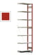 Fachbodenregal mit Tiefenriegel - 250 kg - 3.000 x 875 x 400 mm (HxBxT) - Anbauregal - Rahmen feuerrot - Böden verzinkt, Steckregal BERT Fachbodenregal mit Tiefenriegel - 250 kg - 3.000 x 875 x 400 mm (HxBxT) - Anbauregal - Rahmen feuerrot - Böden verzinkt, Steckregal BERT