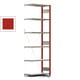 Fachbodenregal mit Tiefenriegel - 250 kg - 2.500 x 875 x 400 mm (HxBxT) - Anbauregal - Rahmen feuerrot - Böden verzinkt - Steckregal Fachbodenregal mit Tiefenriegel - 250 kg - 2.500 x 875 x 400 mm (HxBxT) - Anbauregal - Rahmen feuerrot - Böden verzinkt - Steckregal