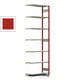 Fachbodenregal mit Tiefenriegel - 250 kg - 3.000 x 1.005 x 400 mm (HxBxT) - Anbauregal - Rahmen feuerrot - Böden verzinkt, Steckregal BERT Fachbodenregal mit Tiefenriegel - 250 kg - 3.000 x 1.005 x 400 mm (HxBxT) - Anbauregal - Rahmen feuerrot - Böden verzinkt, Steckregal BERT