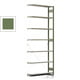 Fachbodenregal mit Tiefenriegel - 250 kg - 3.000 x 1.285 x 300 mm (HxBxT) - Anbauregal - Rahmen resedagrün - Böden verzinkt, Steckregal BERT