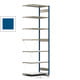 Fachbodenregal mit Tiefenriegel - 250 kg - 3.000 x 1.005 x 600 mm (HxBxT) - Anbauregal - Rahmen enzianblau - Böden verzinkt, Steckregal BERT Fachbodenregal mit Tiefenriegel - 250 kg - 3.000 x 1.005 x 600 mm (HxBxT) - Anbauregal - Rahmen enzianblau - Böden verzinkt, Steckregal BERT