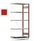 Fachbodenregal mit Tiefenriegel - 350 kg - 2.000 x 1.005 x 526 mm (HxBxT) - Anbauregal - 5 Böden - feuerrot - Lagerregal - Steckregal BERT Fachbodenregal mit Tiefenriegel - 350 kg - 2.000 x 1.005 x 526 mm (HxBxT) - Anbauregal - 5 Böden - feuerrot - Lagerregal - Steckregal BERT