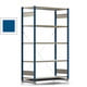 Fachbodenregal mit Tiefenriegel - 350 kg - 2.000 x 1.341 x 526 mm (HxBxT) - Grundregal - 5 Böden - enzianblau - Lagerregal - Steckregal BERT Fachbodenregal mit Tiefenriegel - 350 kg - 2.000 x 1.341 x 526 mm (HxBxT) - Grundregal - 5 Böden - enzianblau - Lagerregal - Steckregal BERT