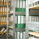 Fachbodenregal mit Tiefenriegel - 350 kg - 3.000 x 1.285 x 526 mm (HxBxT) - Anbauregal - 7 Böden - feuerrot - Lagerregal - Steckregal BERT