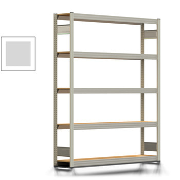 Fachbodenregal Tiefenriegel - 250 kg - 2.000 x 1.695 x 300 mm (HxBxT) - Grundregal - lichtgrau - 5 Holzböden - Lagerregal - Steckregal BERT Fachbodenregal Tiefenriegel - 250 kg - 2.000 x 1.695 x 300 mm (HxBxT) - Grundregal - lichtgrau - 5 Holzböden - Lagerregal - Steckregal BERT