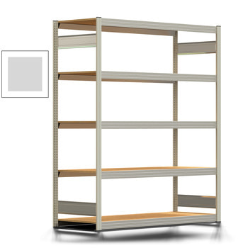 Fachbodenregal Tiefenriegel - 250 kg - 2.000 x 1.695 x 600 mm (HxBxT) - Grundregal - lichtgrau - 5 Holzböden - Lagerregal - Steckregal BERT Fachbodenregal Tiefenriegel - 250 kg - 2.000 x 1.695 x 600 mm (HxBxT) - Grundregal - lichtgrau - 5 Holzböden - Lagerregal - Steckregal BERT