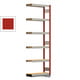 Fachbodenregal Tiefenriegel - 250 kg - 2.500 x 875 x 300 mm (HxBxT) - Anbauregal - feuerrot - 6 Holzböden - Lagerregal - Steckregal BERT
