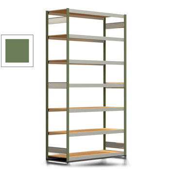 Fachbodenregal Tiefenriegel - 250 kg - 3.000 x 1.695 x 600 mm (HxBxT) - Grundregal - resedagrün - 7 Holzböden - Lagerregal - Steckregal BERT Fachbodenregal Tiefenriegel - 250 kg - 3.000 x 1.695 x 600 mm (HxBxT) - Grundregal - resedagrün - 7 Holzböden - Lagerregal - Steckregal BERT