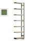 Fachbodenregal Tiefenriegel - 250 kg - 3.000 x 875 x 300 mm (HxBxT) - Anbauregal - resedagrün - 7 Holzböden - Lagerregal - Steckregal BERT