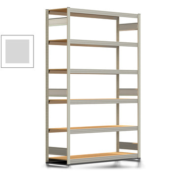 Fachbodenregal Tiefenriegel - 250 kg - 2.500 x 1.695 x 500 mm (HxBxT) - Grundregal - lichtgrau - 6 Holzböden - Lagerregal - Steckregal BERT Fachbodenregal Tiefenriegel - 250 kg - 2.500 x 1.695 x 500 mm (HxBxT) - Grundregal - lichtgrau - 6 Holzböden - Lagerregal - Steckregal BERT