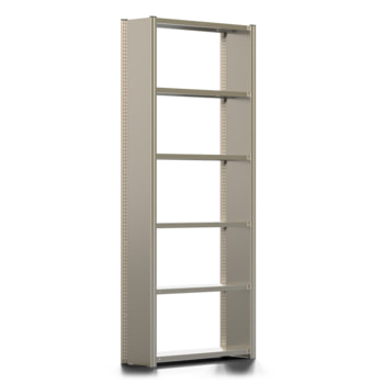 Fachbodenregal mit Seitenwand - 350 kg - 2.500 x 1.061 x 300 mm (HxBxT) - Grundregal - 6 Böden - verzinkt - Lagerregal - Steckregal - BERT Fachbodenregal mit Seitenwand - 350 kg - 2.500 x 1.061 x 300 mm (HxBxT) - Grundregal - 6 Böden - verzinkt - Lagerregal - Steckregal - BERT