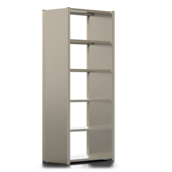 Fachbodenregal mit Seitenwand - 350 kg - 2.500 x 1.061 x 600 mm (HxBxT) - Grundregal - 6 Böden - verzinkt - Lagerregal - Steckregal - BERT Fachbodenregal mit Seitenwand - 350 kg - 2.500 x 1.061 x 600 mm (HxBxT) - Grundregal - 6 Böden - verzinkt - Lagerregal - Steckregal - BERT