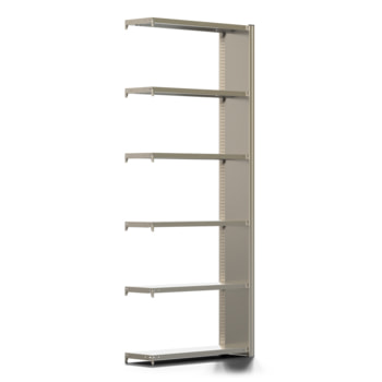 Fachbodenregal mit Seitenwand - 350 kg - 2.500 x 1.005 x 300 mm (HxBxT) - Anbauregal - 6 Böden - verzinkt - Lagerregal - Steckregal - BERT Fachbodenregal mit Seitenwand - 350 kg - 2.500 x 1.005 x 300 mm (HxBxT) - Anbauregal - 6 Böden - verzinkt - Lagerregal - Steckregal - BERT