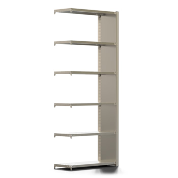 Fachbodenregal mit Seitenwand - 350 kg - 2.500 x 1.005 x 400 mm (HxBxT) - Anbauregal - 6 Böden - verzinkt - Lagerregal - Steckregal - BERT Fachbodenregal mit Seitenwand - 350 kg - 2.500 x 1.005 x 400 mm (HxBxT) - Anbauregal - 6 Böden - verzinkt - Lagerregal - Steckregal - BERT