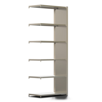 Fachbodenregal mit Seitenwand - 350 kg - 2.500 x 1.005 x 500 mm (HxBxT) - Anbauregal - 6 Böden - verzinkt - Lagerregal - Steckregal - BERT Fachbodenregal mit Seitenwand - 350 kg - 2.500 x 1.005 x 500 mm (HxBxT) - Anbauregal - 6 Böden - verzinkt - Lagerregal - Steckregal - BERT