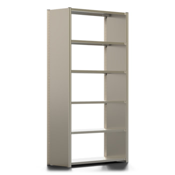 Fachbodenregal mit Seitenwand - 350 kg - 2.500 x 1.341 x 500 mm (HxBxT) - Grundregal - 6 Böden - verzinkt - Lagerregal - Steckregal - BERT Fachbodenregal mit Seitenwand - 350 kg - 2.500 x 1.341 x 500 mm (HxBxT) - Grundregal - 6 Böden - verzinkt - Lagerregal - Steckregal - BERT