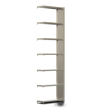 Fachbodenregal mit Seitenwand - 350 kg - 3.000 x 875 x 300 mm (HxBxT) - Anbauregal - 7 Böden - verzinkt - Lagerregal - Steckregal - BERT Fachbodenregal mit Seitenwand - 350 kg - 3.000 x 875 x 300 mm (HxBxT) - Anbauregal - 7 Böden - verzinkt - Lagerregal - Steckregal - BERT