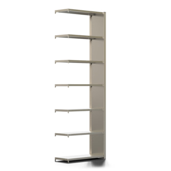 Fachbodenregal mit Seitenwand - 350 kg - 3.000 x 1.005 x 400 mm (HxBxT) - Anbauregal - 7 Böden - verzinkt - Lagerregal - Steckregal - BERT Fachbodenregal mit Seitenwand - 350 kg - 3.000 x 1.005 x 400 mm (HxBxT) - Anbauregal - 7 Böden - verzinkt - Lagerregal - Steckregal - BERT