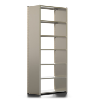 Fachbodenregal mit Seitenwand - 350 kg - 3.000 x 1.341 x 600 mm (HxBxT) - Grundregal - 7 Böden - verzinkt - Lagerregal - Steckregal - BERT Fachbodenregal mit Seitenwand - 350 kg - 3.000 x 1.341 x 600 mm (HxBxT) - Grundregal - 7 Böden - verzinkt - Lagerregal - Steckregal - BERT