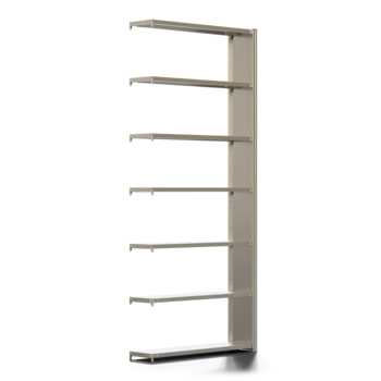 Fachbodenregal mit Seitenwand - 350 kg - 3.000 x 1.285 x 300 mm (HxBxT) - Anbauregal - 7 Böden - verzinkt - Lagerregal - Steckregal - BERT Fachbodenregal mit Seitenwand - 350 kg - 3.000 x 1.285 x 300 mm (HxBxT) - Anbauregal - 7 Böden - verzinkt - Lagerregal - Steckregal - BERT