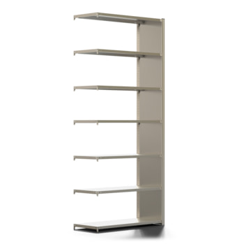 Fachbodenregal mit Seitenwand - 350 kg - 3.000 x 1.285 x 500 mm (HxBxT) - Anbauregal - 7 Böden - verzinkt - Lagerregal - Steckregal - BERT Fachbodenregal mit Seitenwand - 350 kg - 3.000 x 1.285 x 500 mm (HxBxT) - Anbauregal - 7 Böden - verzinkt - Lagerregal - Steckregal - BERT