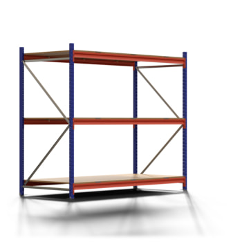 Weitspannregal EMMA - 2.000 x 2.250 x 1.000 mm (HxBxT) - Fachlast 660 kg - Holzböden - Lagerregal - Grundregal Weitspannregal EMMA - 2.000 x 2.250 x 1.000 mm (HxBxT) - Fachlast 660 kg - Holzböden - Lagerregal - Grundregal