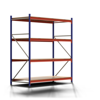 Weitspannregal EMMA - 2.500 x 2.250 x 1.000 mm (HxBxT) - Fachlast 660 kg - Holzböden - Lagerregal - Grundregal Weitspannregal EMMA - 2.500 x 2.250 x 1.000 mm (HxBxT) - Fachlast 660 kg - Holzböden - Lagerregal - Grundregal