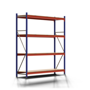 Weitspannregal EMMA - 2.500 x 2.250 x 600 mm (HxBxT) - Fachlast 660 kg - Holzböden - Lagerregal - Grundregal Weitspannregal EMMA - 2.500 x 2.250 x 600 mm (HxBxT) - Fachlast 660 kg - Holzböden - Lagerregal - Grundregal