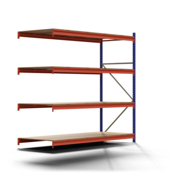 Weitspannregal EMMA - 2.500 x 2.700 x 1.000 mm (HxBxT) - Fachlast 700 kg - Holzböden - Lagerregal - Anbauregal Weitspannregal EMMA - 2.500 x 2.700 x 1.000 mm (HxBxT) - Fachlast 700 kg - Holzböden - Lagerregal - Anbauregal