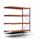 Weitspannregal EMMA - 2.500 x 2.700 x 1.000 mm (HxBxT) - Fachlast 700 kg - Holzböden - Lagerregal - Anbauregal Weitspannregal EMMA - 2.500 x 2.700 x 1.000 mm (HxBxT) - Fachlast 700 kg - Holzböden - Lagerregal - Anbauregal