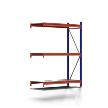 Weitspannregal EMMA - 2.000 x 1.500 x 600 mm (HxBxT) - Fachlast 622 kg - Stahlböden - Lagerregal - Anbauregal Weitspannregal EMMA - 2.000 x 1.500 x 600 mm (HxBxT) - Fachlast 622 kg - Stahlböden - Lagerregal - Anbauregal