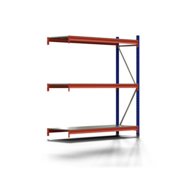 Weitspannregal EMMA - 2.000 x 1.850 x 600 mm (HxBxT) - Fachlast 777 kg - Stahlböden - Lagerregal - Anbauregal Weitspannregal EMMA - 2.000 x 1.850 x 600 mm (HxBxT) - Fachlast 777 kg - Stahlböden - Lagerregal - Anbauregal