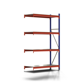 Weitspannregal EMMA - 2.500 x 1.500 x 600 mm (HxBxT) - Fachlast 622 kg - Stahlböden - Lagerregal - Anbauregal Weitspannregal EMMA - 2.500 x 1.500 x 600 mm (HxBxT) - Fachlast 622 kg - Stahlböden - Lagerregal - Anbauregal