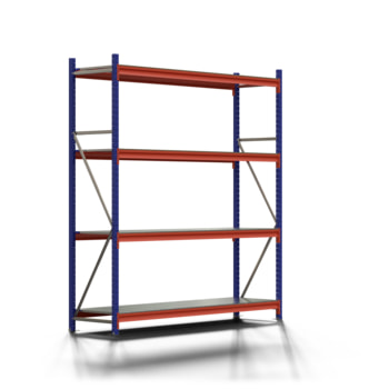 Weitspannregal EMMA - 2.500 x 2.250 x 600 mm (HxBxT) - Fachlast 660 kg - Stahlböden - Lagerregal - Grundregal Weitspannregal EMMA - 2.500 x 2.250 x 600 mm (HxBxT) - Fachlast 660 kg - Stahlböden - Lagerregal - Grundregal