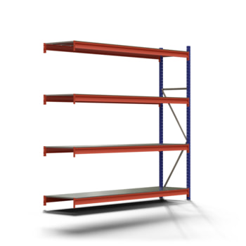 Weitspannregal EMMA - 2.500 x 2.700 x 600 mm (HxBxT) - Fachlast 700 kg - Stahlböden - Lagerregal - Anbauregal Weitspannregal EMMA - 2.500 x 2.700 x 600 mm (HxBxT) - Fachlast 700 kg - Stahlböden - Lagerregal - Anbauregal