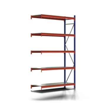 Weitspannregal EMMA - 3.000 x 1.850 x 600 mm (HxBxT) - Fachlast 777 kg - Stahlböden - Lagerregal - Anbauregal Weitspannregal EMMA - 3.000 x 1.850 x 600 mm (HxBxT) - Fachlast 777 kg - Stahlböden - Lagerregal - Anbauregal