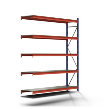 Weitspannregal EMMA - 3.000 x 2.700 x 600 mm (HxBxT) - Fachlast 700 kg - Stahlböden - Lagerregal - Anbauregal Weitspannregal EMMA - 3.000 x 2.700 x 600 mm (HxBxT) - Fachlast 700 kg - Stahlböden - Lagerregal - Anbauregal