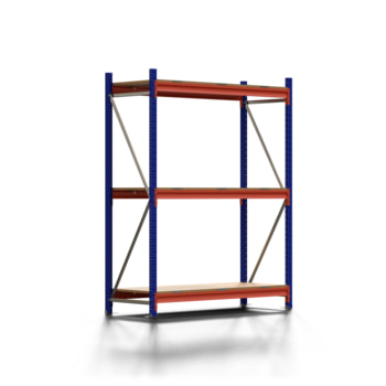 Weitspannregal EMMA - 2.000 x 1.500 x 600 mm (HxBxT) - Feldlast 7.500 kg - Holzböden - Schwerlastregal Weitspannregal EMMA - 2.000 x 1.500 x 600 mm (HxBxT) - Feldlast 7.500 kg - Holzböden - Schwerlastregal