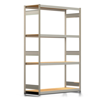 Schilderregal - Fachbodenregal - Holzböden - 250 kg - 2.500 x 1.695 x 600 mm (HxBxT) - Grundregal - verzinkt - Steckregal BERT Schilderregal - Fachbodenregal - Holzböden - 250 kg - 2.500 x 1.695 x 600 mm (HxBxT) - Grundregal - verzinkt - Steckregal BERT