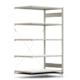 Fachbodenregal mit Tiefenriegel - 250 kg - 2.000 x 1.285 x 800 mm - Anbauregal - lichtgrau - Steckregal - BERT Fachbodenregal mit Tiefenriegel - 250 kg - 2.000 x 1.285 x 800 mm - Anbauregal - lichtgrau - Steckregal - BERT